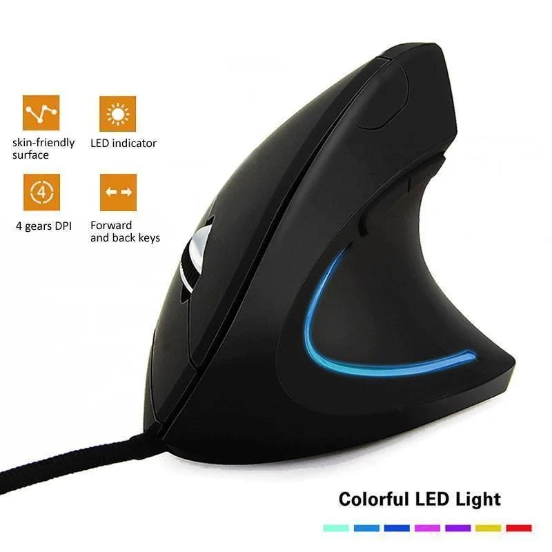 Gaming Hand Accessories - Mouse Ergonómico Vertical para Juegos, con