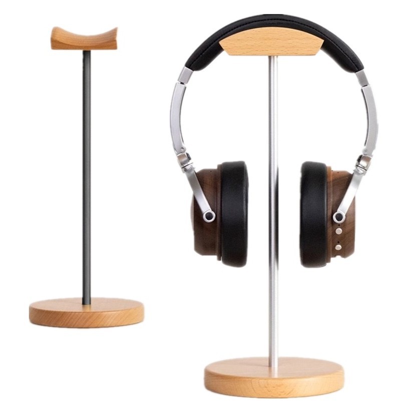 Gaming Accessories Setup - Soporte para Auriculares de Madera de