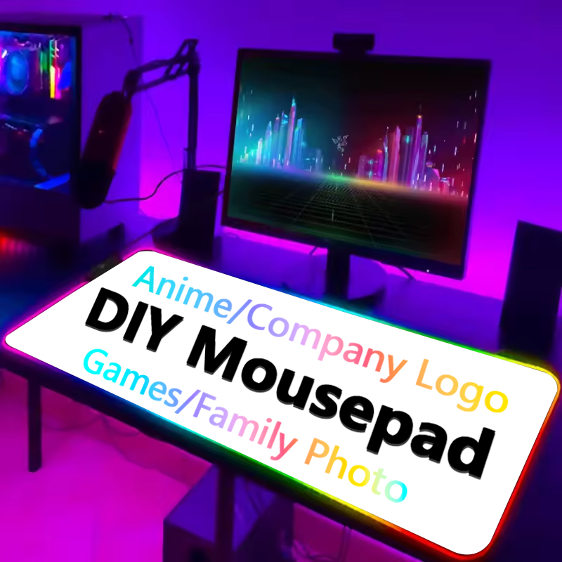 Gaming Accessories Logo - Alfombrilla de ratón RGB personalizada con