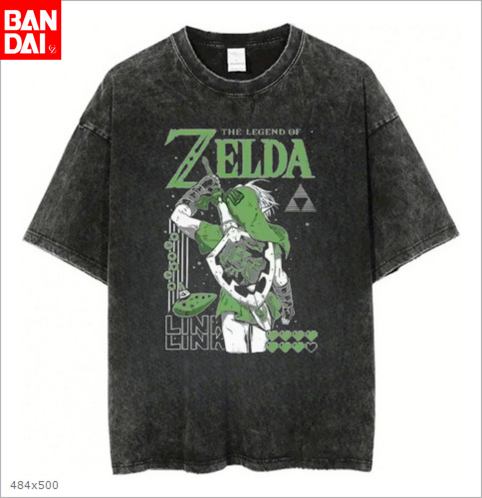 Zelda Gaming Accessories - Camiseta de Algodón Negra Lavada Unisex