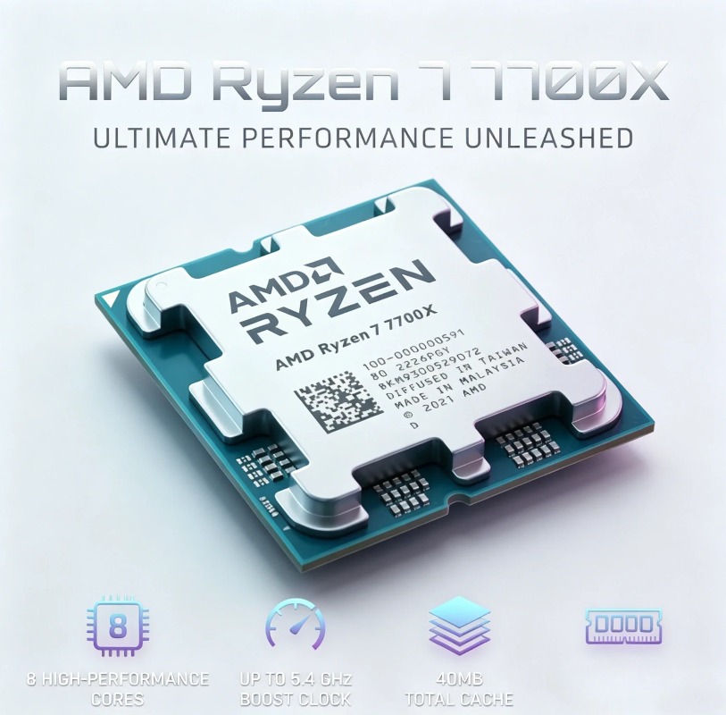 CPU AMD Ryzen 7 7700X R7 7700X - Amd Cpu Ryzen 7 reseña y precio
