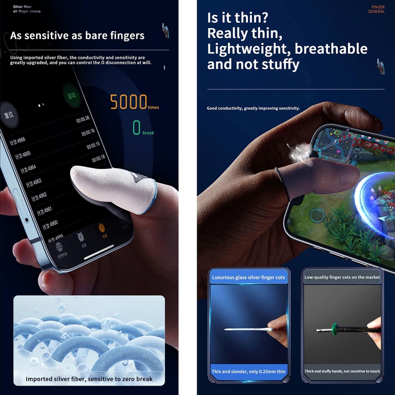 Fundas para dedos de jugador a - Gaming Accessories For Mobile reseña y precio
