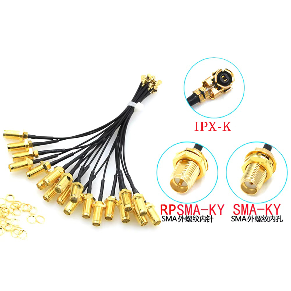 5 uds RP-SMA hembra a U.FL IPX - Pcie Extension Cable reseña y precio