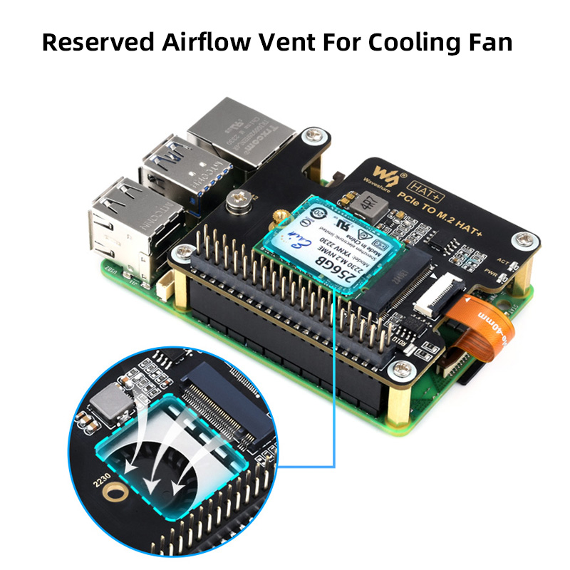 Raspberry Pi 5 PCIe a M.2 HAT  - Pcie Extension Cable reseña y precio