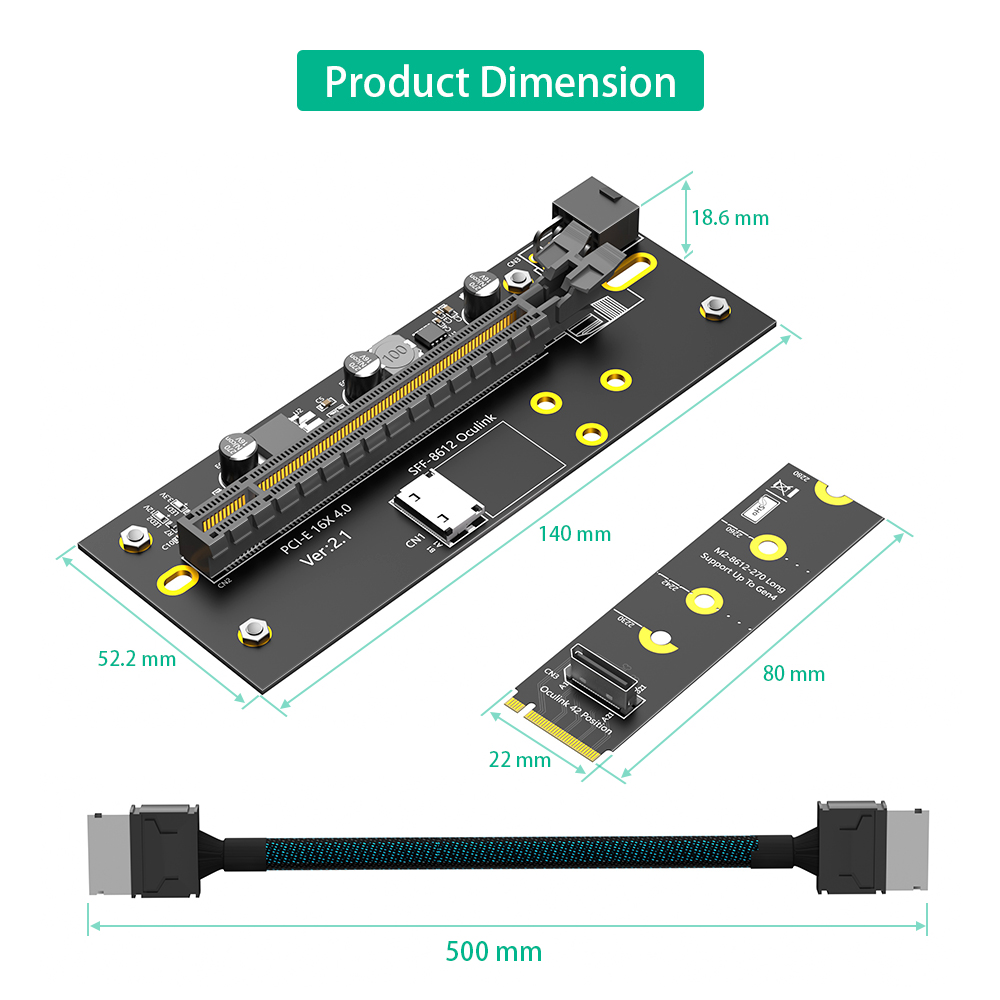 Nuevo cable de extensión M.2 M - Pcie Extension Cable reseña y precio