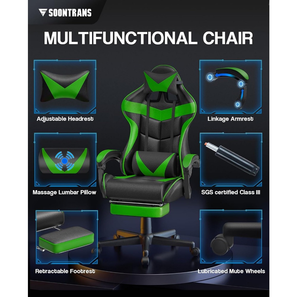 Silla de Juego Ergonómica con  - Gaming Accessories Stand reseña y precio