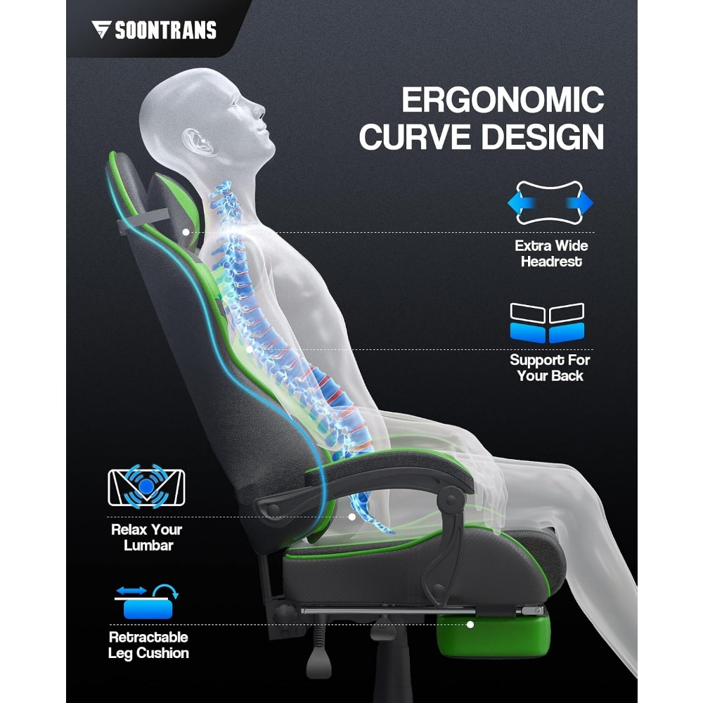 Silla de Juego Ergonómica con  - Gaming Accessories Stand reseña y precio